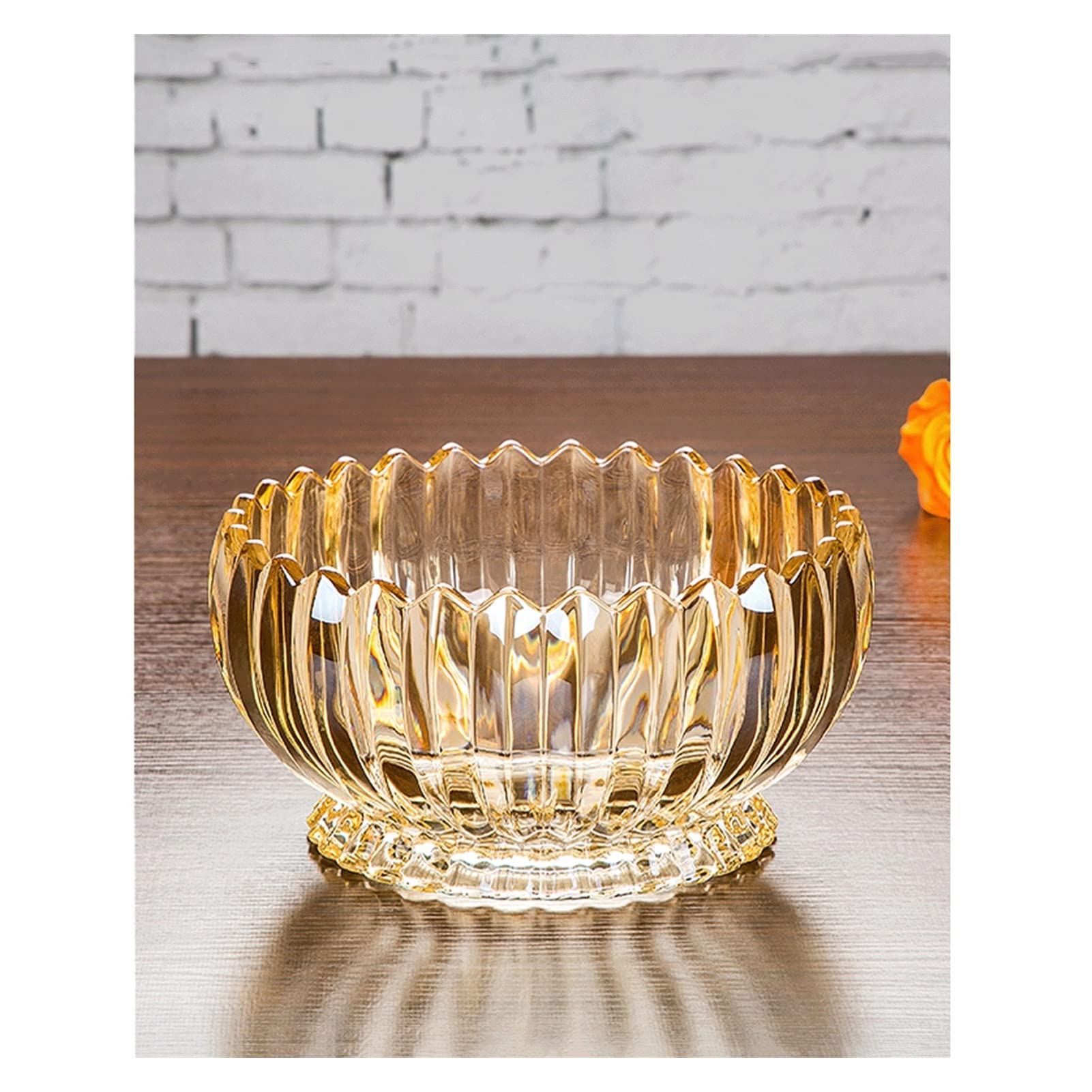 IROEJT Countertop Fruit Bowl Kitchen Counter Fruit Bowl Glass Bowls, Multi-Purpose Round Fruit Bowls, Candies, Snacks,Glass Serving Bowl. Fruit Basket Bowl