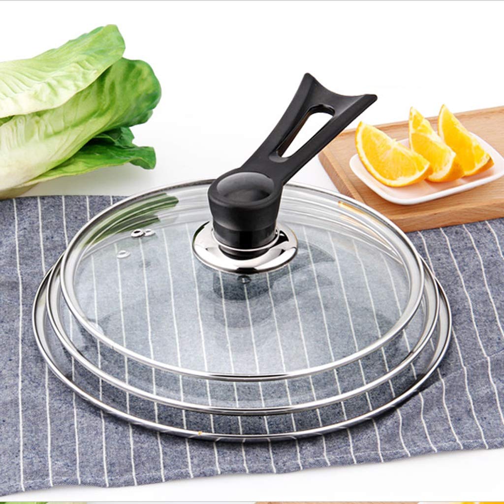 Coperchio,Coperchio in Vetro/Inox/Alluminio,Coperchi per pentole Coperchio per padella in vetro temperato Coperchio per padella per cottura a vapore Coperchio per padella trasparente per uso