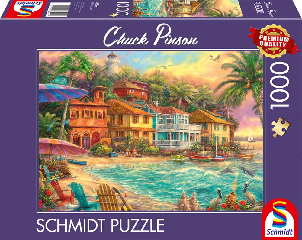 Schmidt Spiele Puzzle 1000 Pezzi – “Island Time” Di Chuck Pinson – Qualità Premium, 69,3x49,3 Cm – Per Adulti E Ragazzi Dai 12 Anni