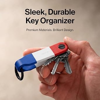 KeySmart Loop - Keychain Key Holder, FKM Silicone, Compact Key Organizer for Key Chain, Clutter-Free Compact EDC Key Chains