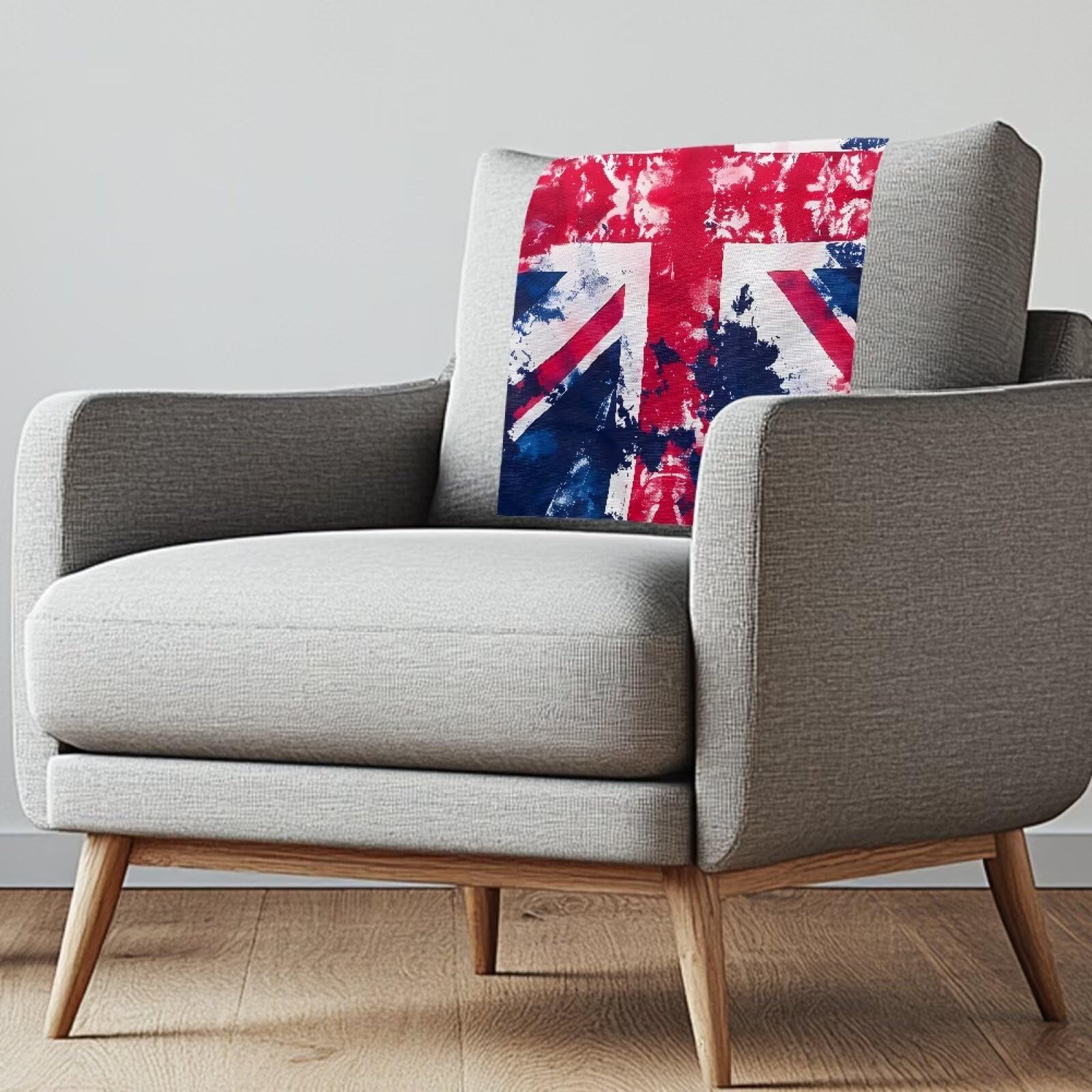 NETILGEN The Union Flag Recliner Headrest Protectors, Anti-Wear Furniture Slipcovers Head Rest Cover for Sofa Furniture Chair Theater Seat Set of 3 Pack — image 1
