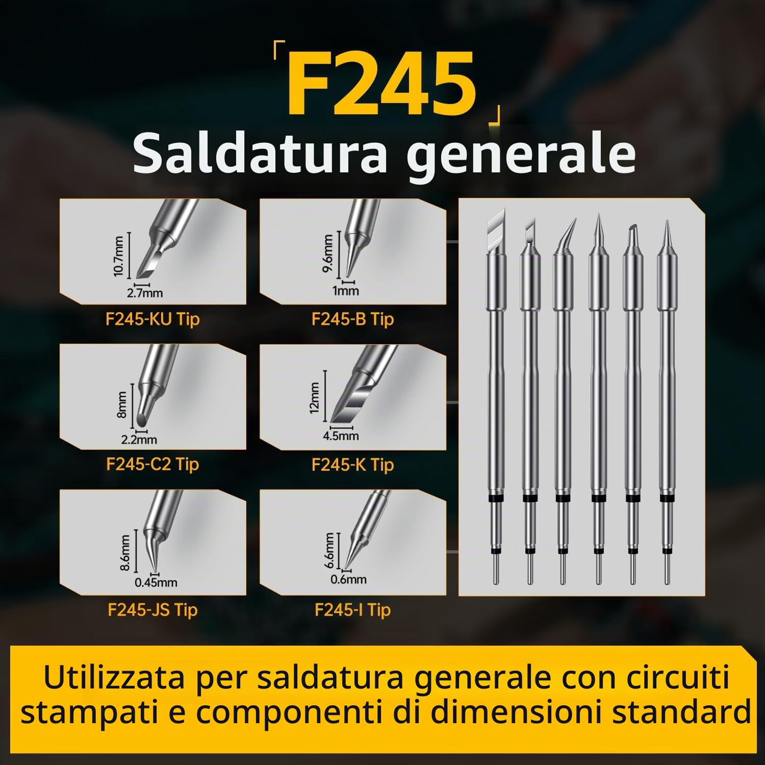 FNIRSI DWS-200 200W Precisione Digitale Stazione Saldatura Kit con 9 Punte (F210*3 e F245*6) e 2 Mani Assistente, 3 Memorie Temperature, Modalità Temperatura/Curva, Display TFT HD 2.8"