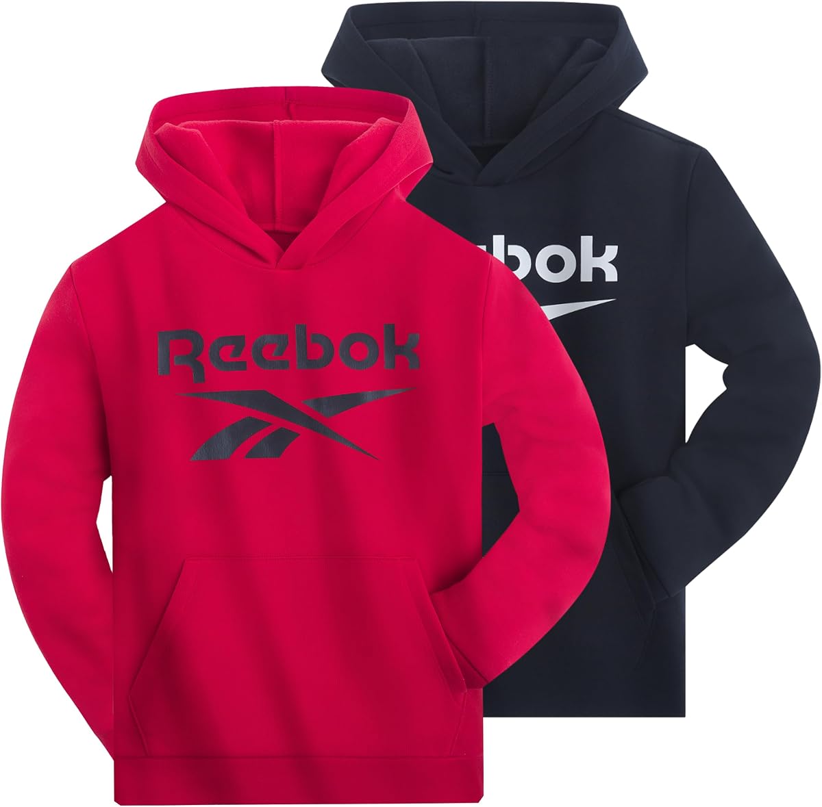 Sudaderas con capucha de moda para niños, paquete de 2 sudaderas con capucha de forro polar para niños, talla 8-20