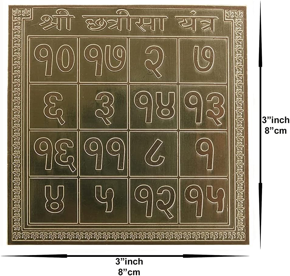 Shree Chatrisha Yantra 3x3 inch
