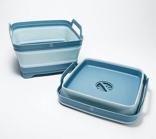 Miniatura 5 de Juego de 2 escurridores plegables (rojo)