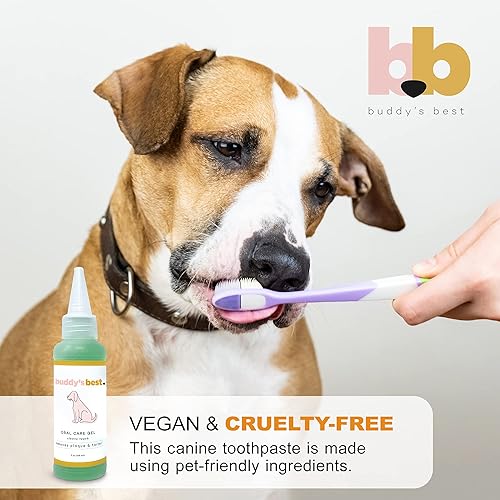 Miniatura 6 de Buddy's Best Cuidado dental para perros, pasta de dientes para perros, gel de cuidado bucal para limpieza de dientes y aliento fresco, formulado