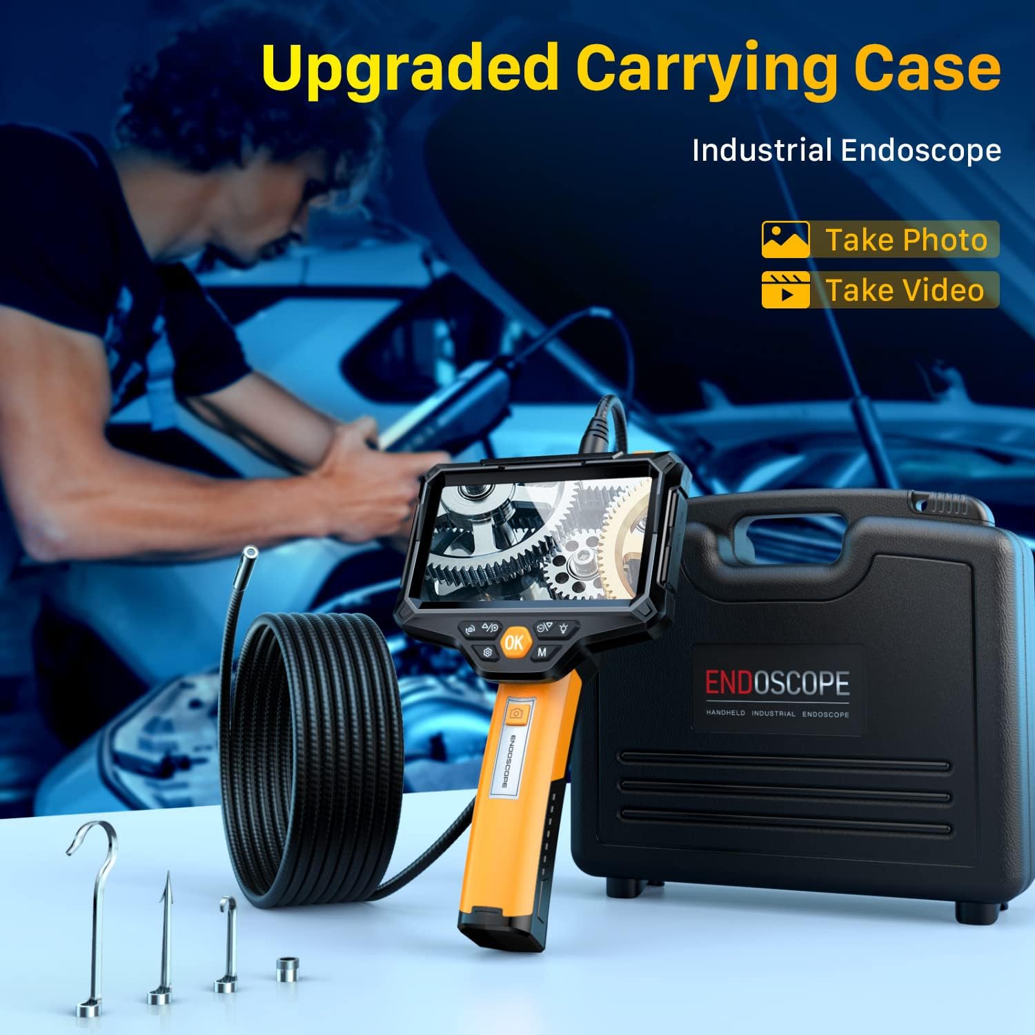 Buy Triple Lens Borescope, FOXOLA Endoscope Camera with Light, 5