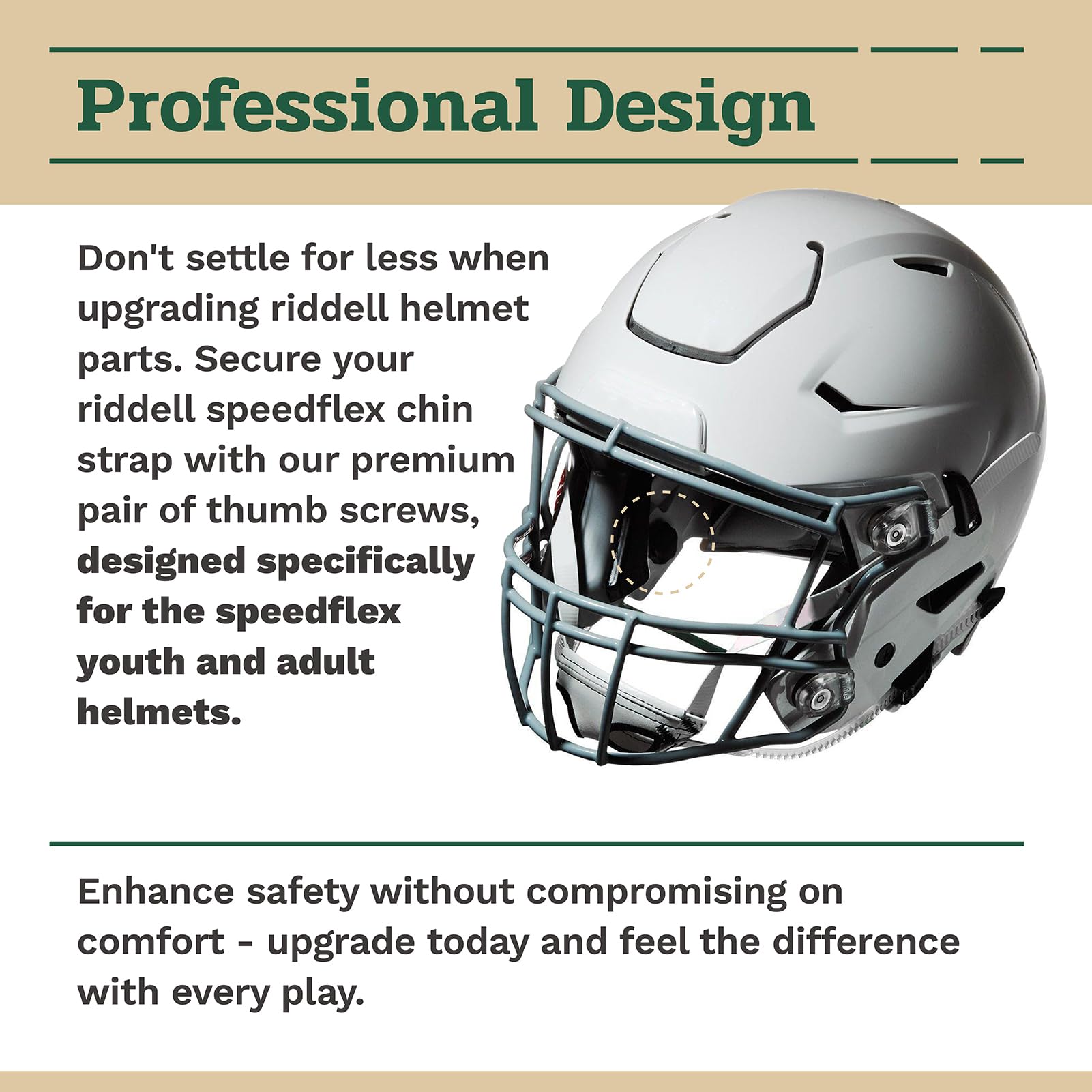 Riddell Speedflex Helmet 2-Pack Thumb Screws For S Easy Visor