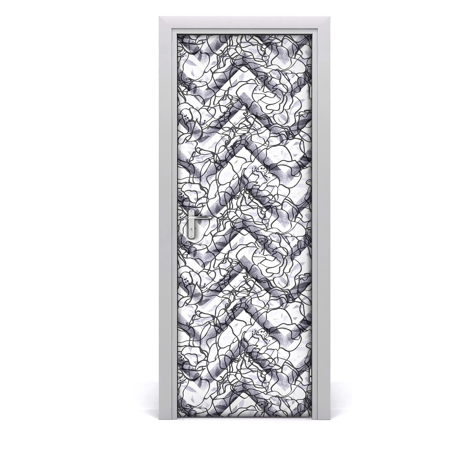 Décoration étiquette imperméable pour la porte 70x200 et papier peint chevron