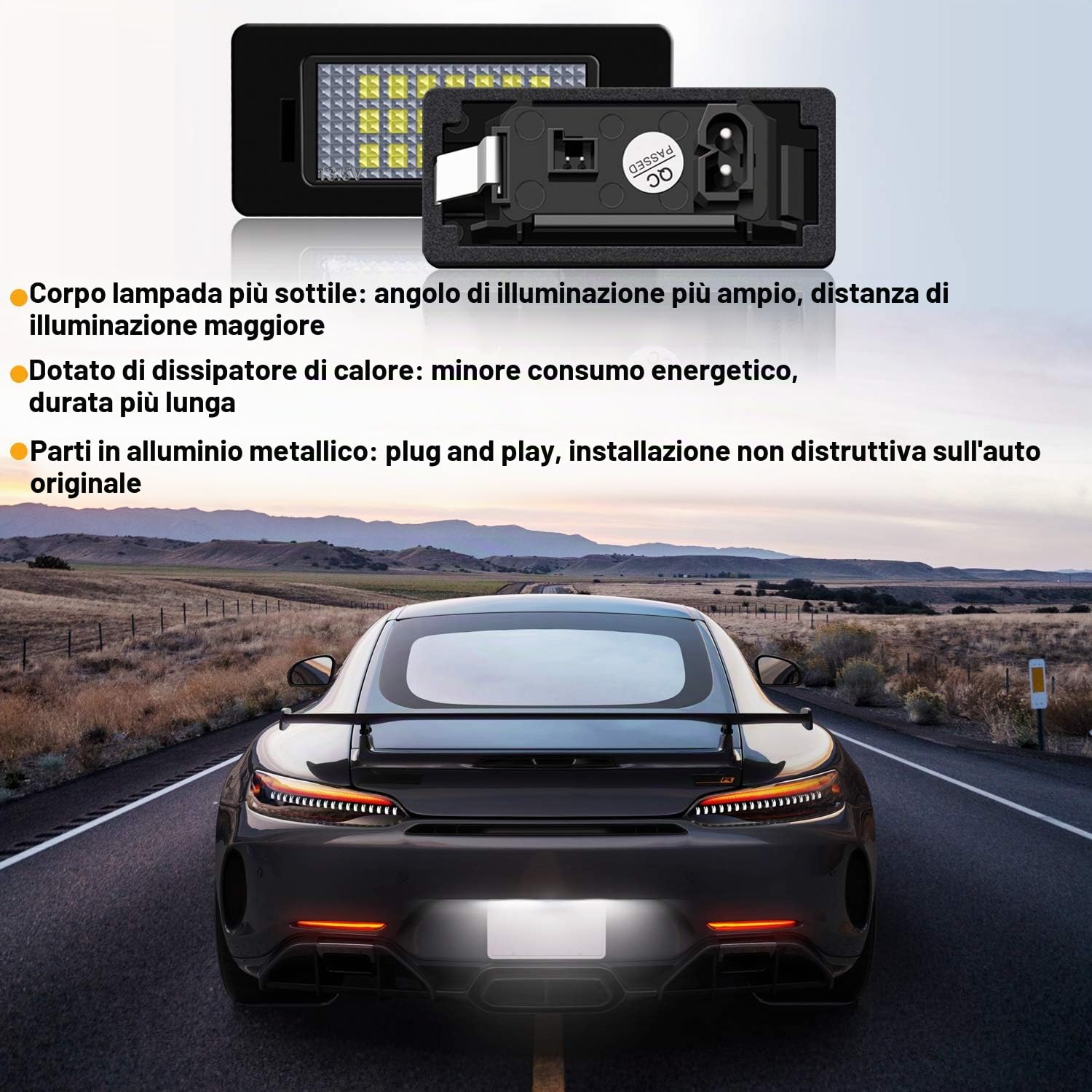 WinPower LED Luci targa auto Lampada 3582 SMD con CanBus nessun errore 6000K Xeno Bianco freddo per E39 E60 E61 E71 E72 E82 E84 E88 E90 E91 E92 E93 M3 M5 F10 F11 F18 F25 ecc., 2 Pezzi