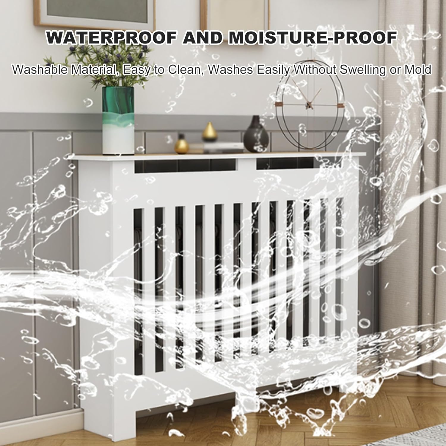 Radiator Shelf, Radiator Covers for Home, Heating Cabinet Shelf, Stronger Load-Bearing Capacity for Entryways, Living Rooms, Bedrooms, Studies(100x100x25cm/39x39x9.8in)