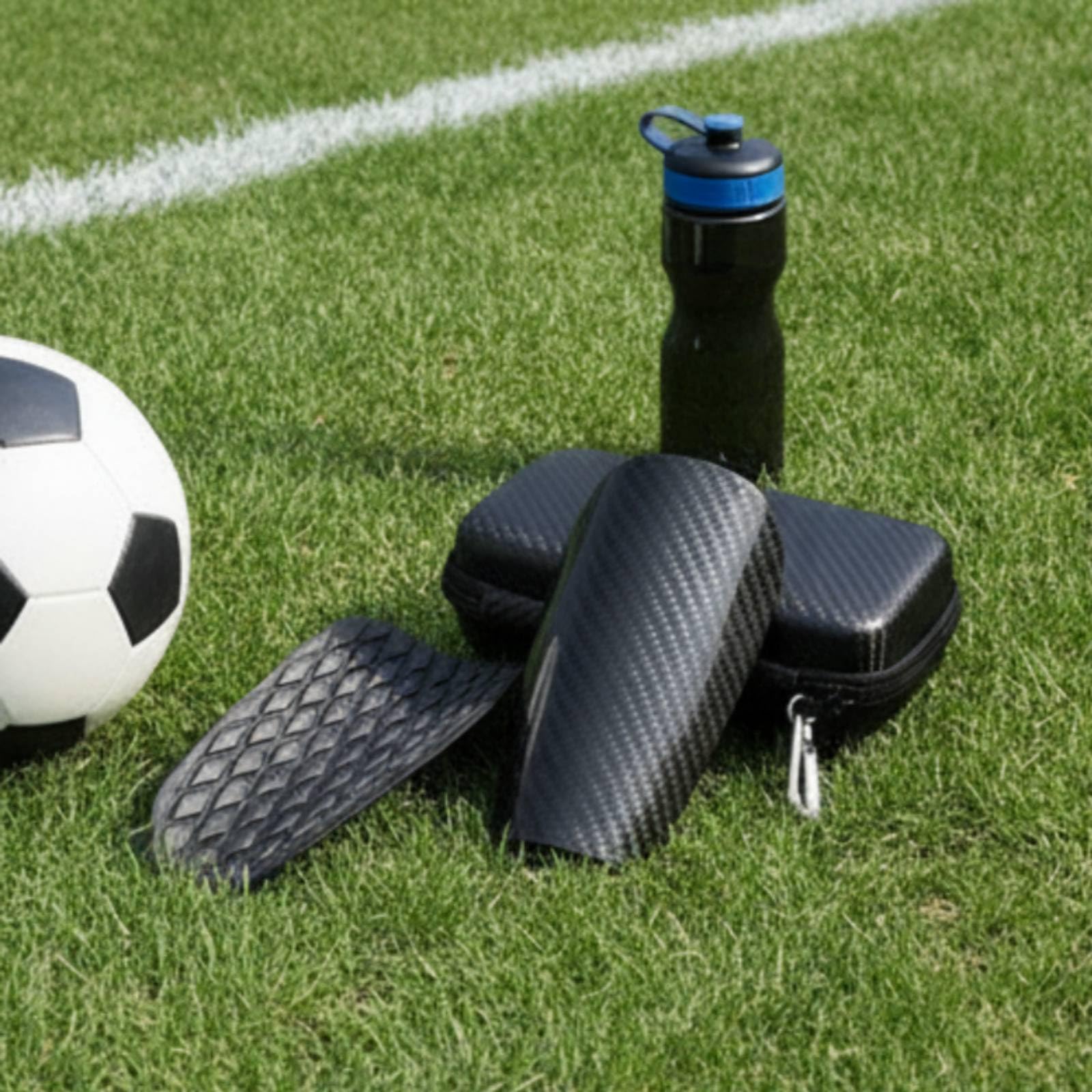 Milageto Espinilleras Fútbol Resistentes Protectores Piernas Aerodinámicas Protecciones para Entrenamiento