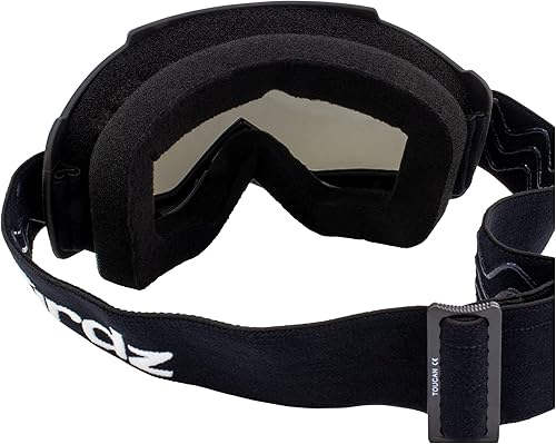 Miniatura 5 de Birdz Gafas Toucan para motocicleta, ATV, UTV, motocross, esquí, gafas acolchadas con protector de nariz desmontable, marco negro