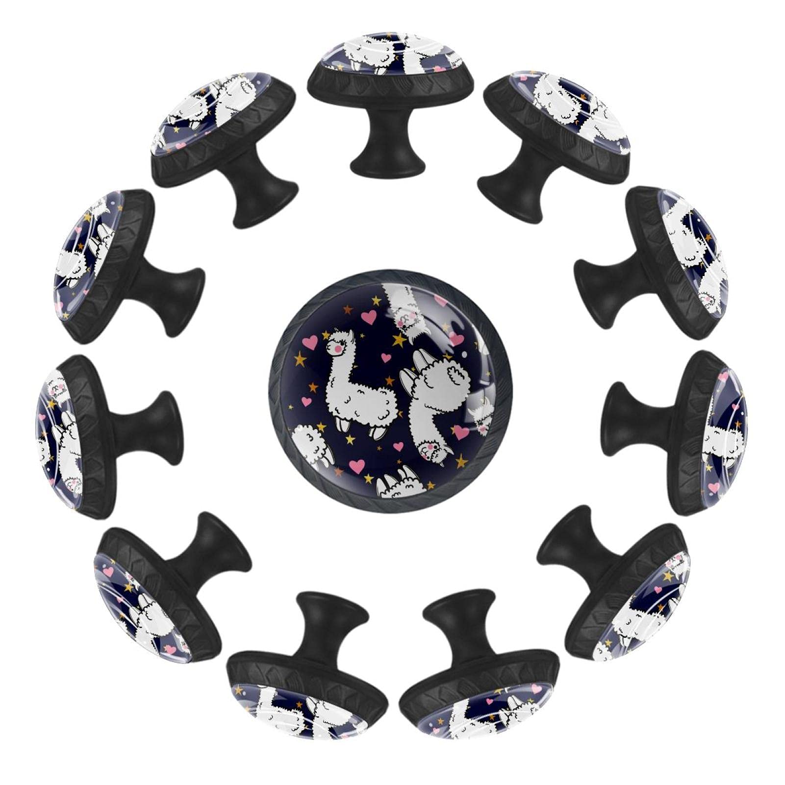 Boutons de tiroir alpaga en lot de 12 pour commode enfant et crèche de 35 mm