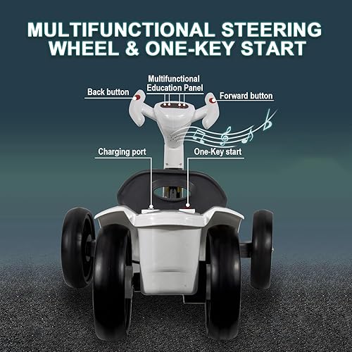 Miniatura 3 de Go Kart eléctrico para niños (3-6 años), Go Kart plegable de 4 ruedas con motor 390, resistencia 3H, 3.73 Mph, asiento ajustable, función educativa,