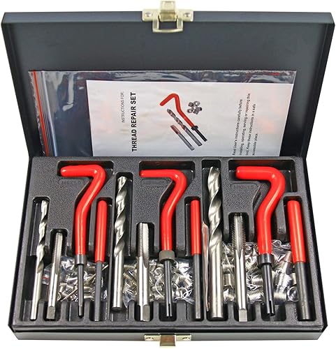 Kit de reparación de retroceso de rosca pelada de 88 piezas métricas M6 M8 M10