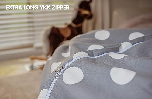 Miniatura 11 de WEKAPO - Puf con cremallera para guardar juguetes de peluche, hecho de lona de algodón de alta calidad, extragrande de 38 pulgadas, ideal para los