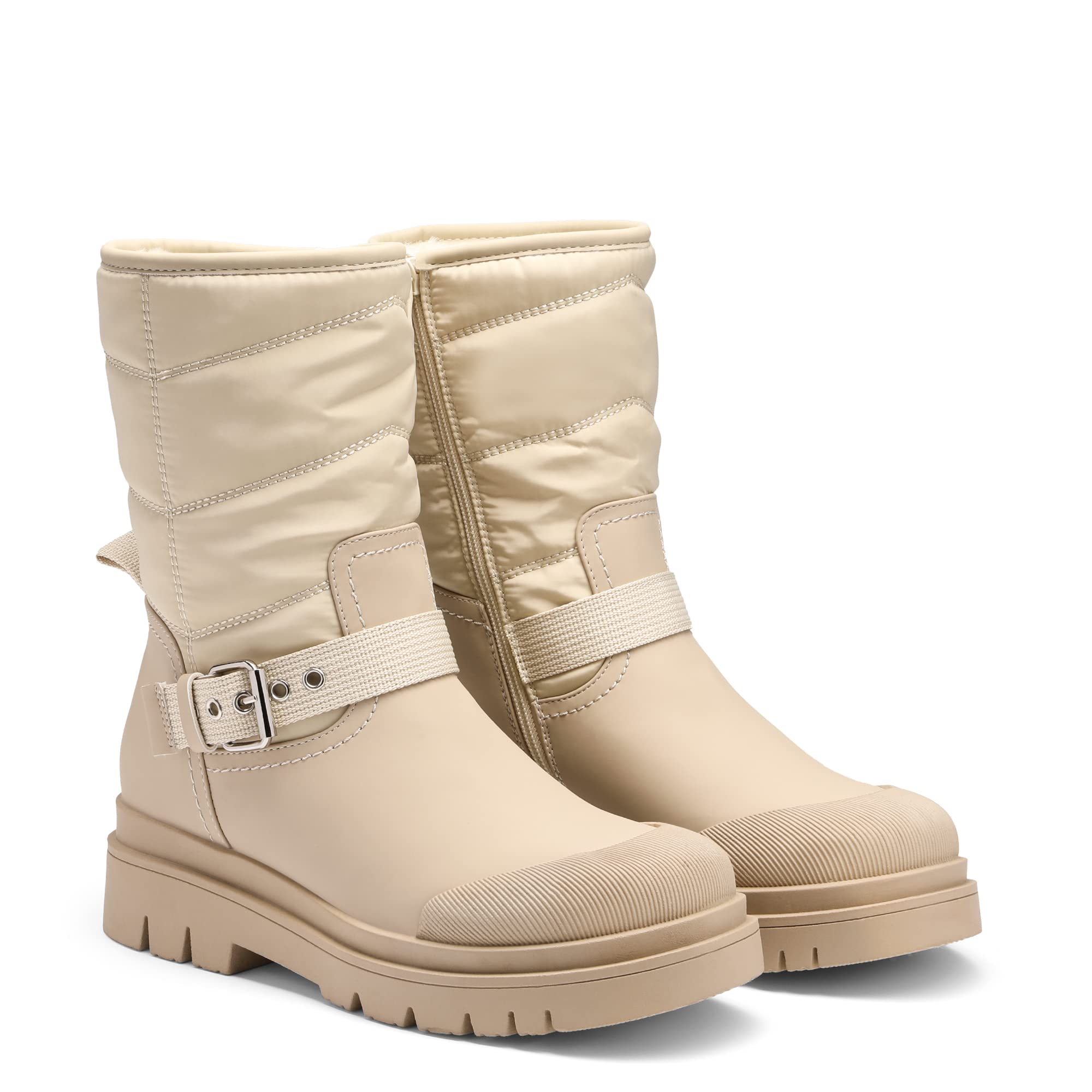 DREAM PAIRS Botte de Neige pour Femme Bottes de Hiver Chaussures Chaude SDSB2202W-E