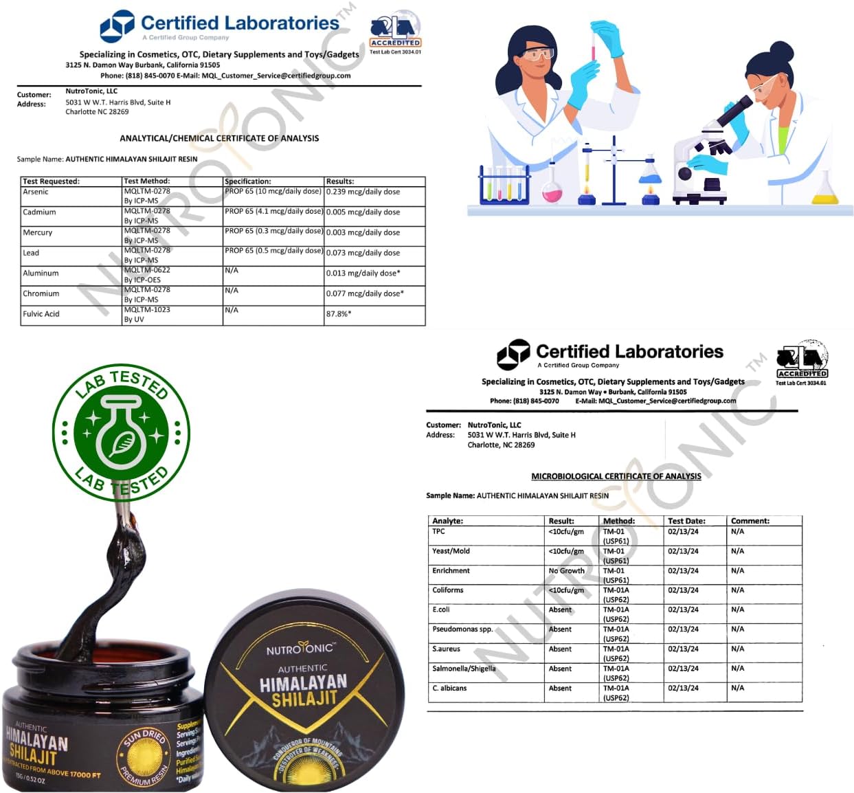 NutroTonic® Authentic Himalayan Shilajit | Most Potent 60 Days Sundried - 40X Nano Filtered Pure Himalayan Shilajit Resin | Ethically Wild Crafted +17000 FT | Premium Quality Guaranteed - 60 Servings