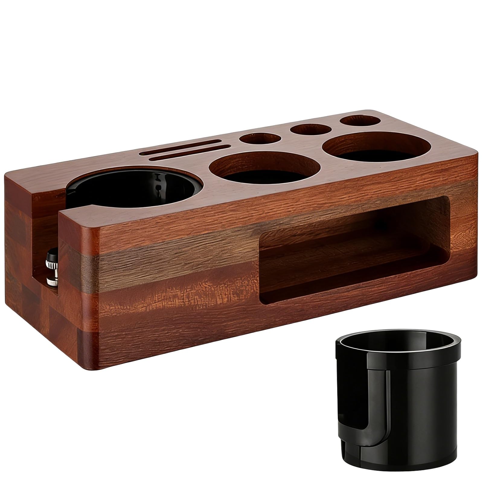 Station de tamper à expresso 51/53mm qui optimise l'espace de votre comptoir bar