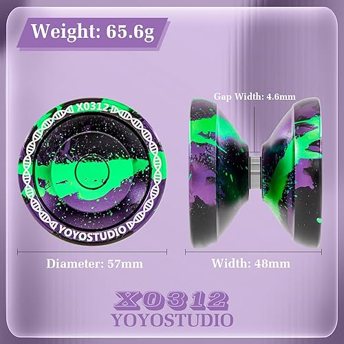 Miniatura 143 de YOYOSTUDIO X0312 Responsive Yoyo (negro) + Yoyo de plástico P1 (degradado azul púrpura)