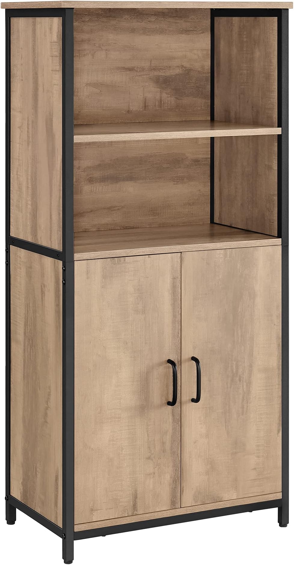 Buffet Design Industriel 3 Niches Placard Porte Métal - Buffet