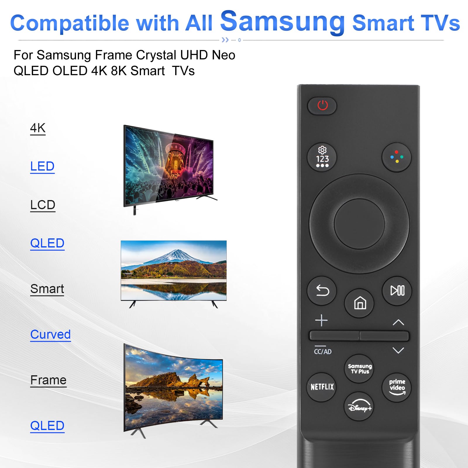Telecomando universale per TV LCD, LED, HDTV 3D, serie TV UHD, 2 pezzi