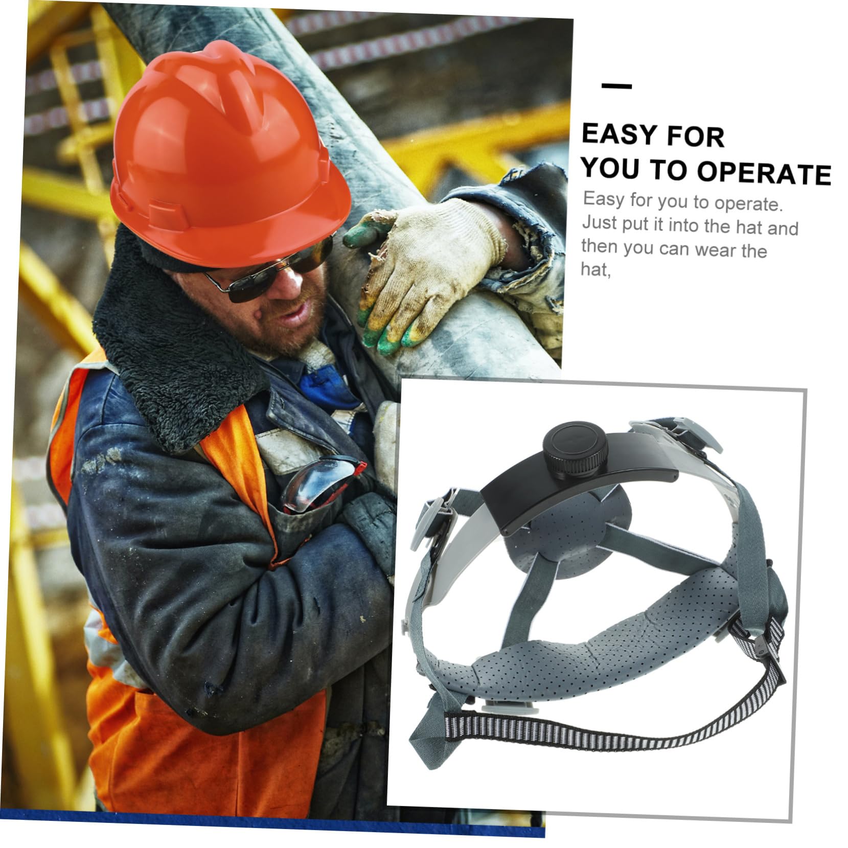 ABOOFAN 4 Pièces Doublure de Casque Accessoire de Casque de Chantier pour Protection Confort pour Chantiers Ateliers
