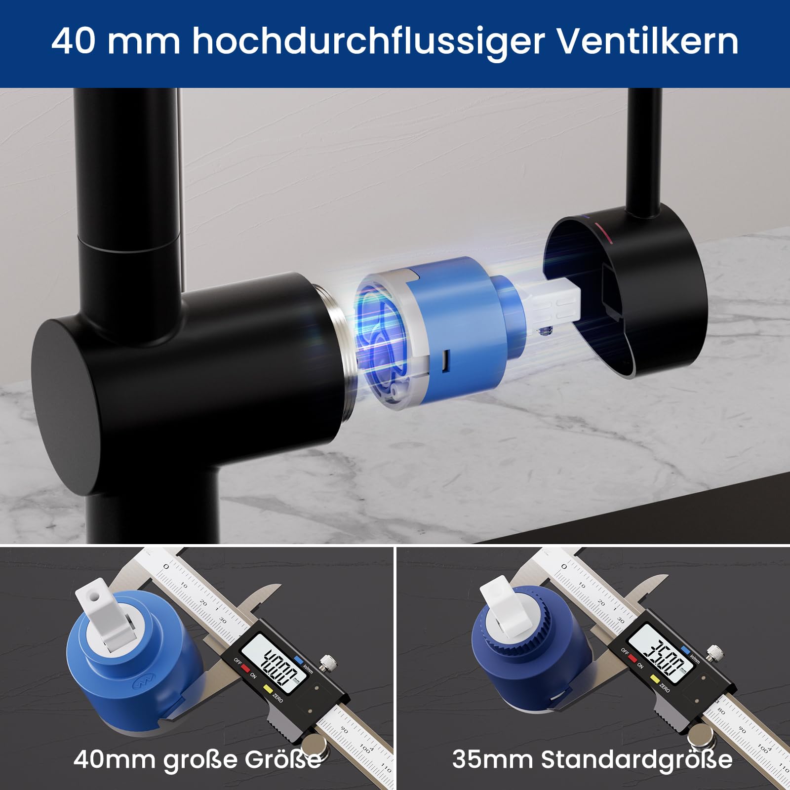 Cecipa Max - Keukenkraan - Uittrekbaar, Zwart, 360° Draaibaar, Elegant