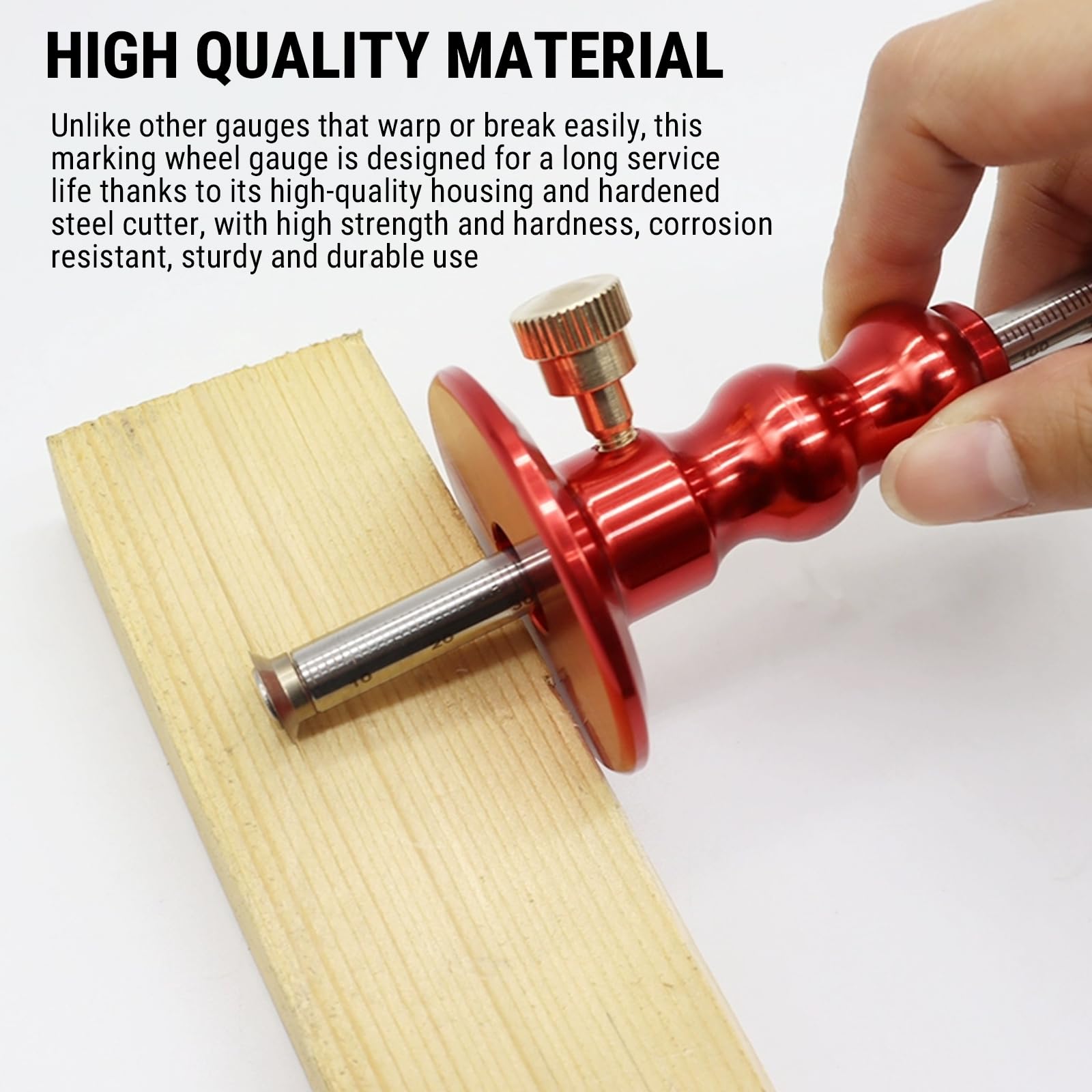 Calibro Di Marcatura Per Legno Con Ruota - Truschino Per Falegnami, Precisione Assoluta - Foto 3