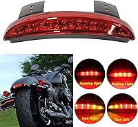 Vista 1 de Rich Choices Luz trasera de freno LED para motocicleta con guardabarros trasero cortado, placa de matrícula, luz trasera de parada, luz