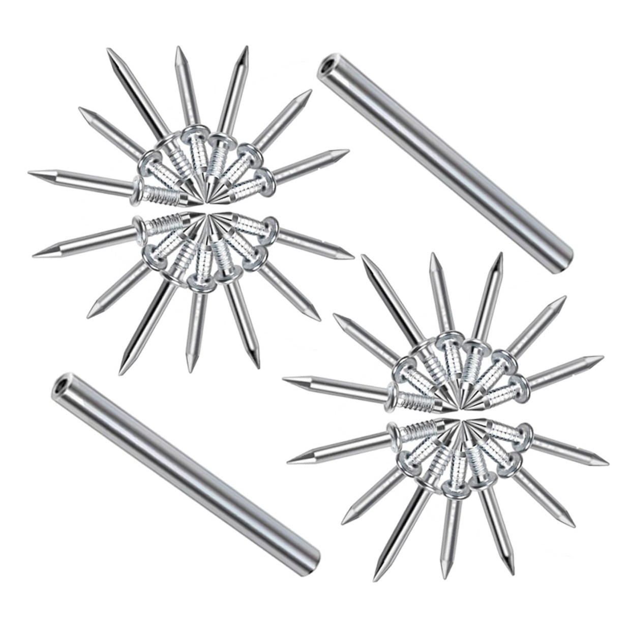 OSALADI 200pcs Clavos de Doble Cabeza, Clavos para Molduras sin Marcas, Clavos de Doble Punta para Madera miniatura 7