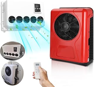 12V Air Conditioner 13000 BTU, 12 Volt DC Air Conditioner for Semi Truck Parking Mini Split AC Unit, Quiet A/C Inverter Cooling High-Efficiency for Sleeper Truck, Enclosed Trailer, Tractor, Crane,ATV