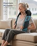 COMFIER Cordless Neck Massager with Heat, Shiatsu Rechargable Neck Shoulder Massager, Portable 3D Kneading Back Massager, Giftsfor Women
