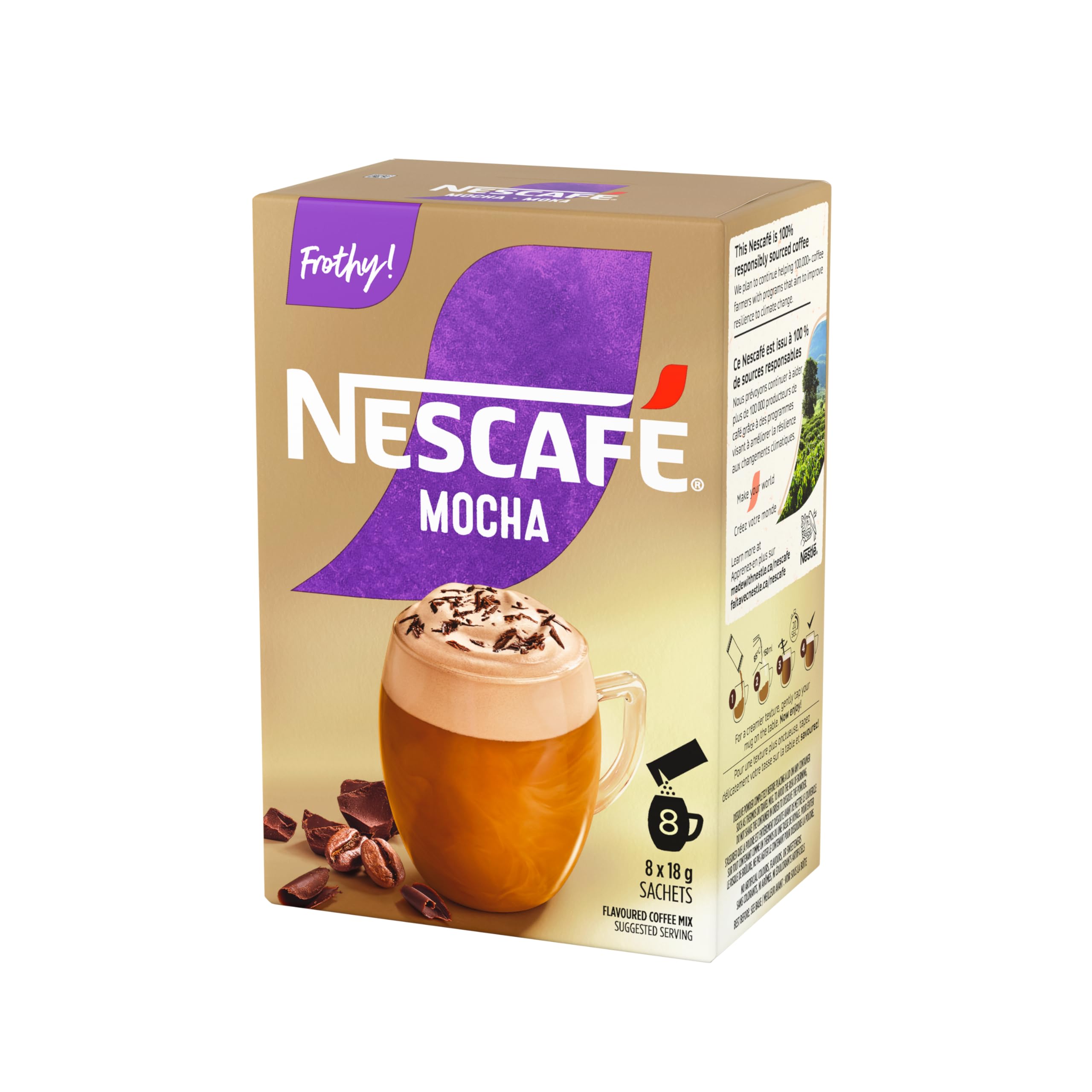 NESCAFE Gold Mocha Mix - Creamy Chocolate Coffee Sachets