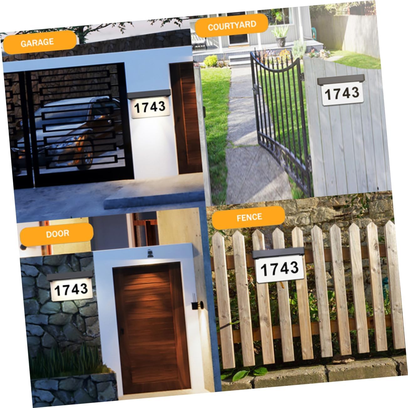 Solar Address Sign Led Indicator Light House Number Signs Solar Gazebo Lights Doorplate Wall