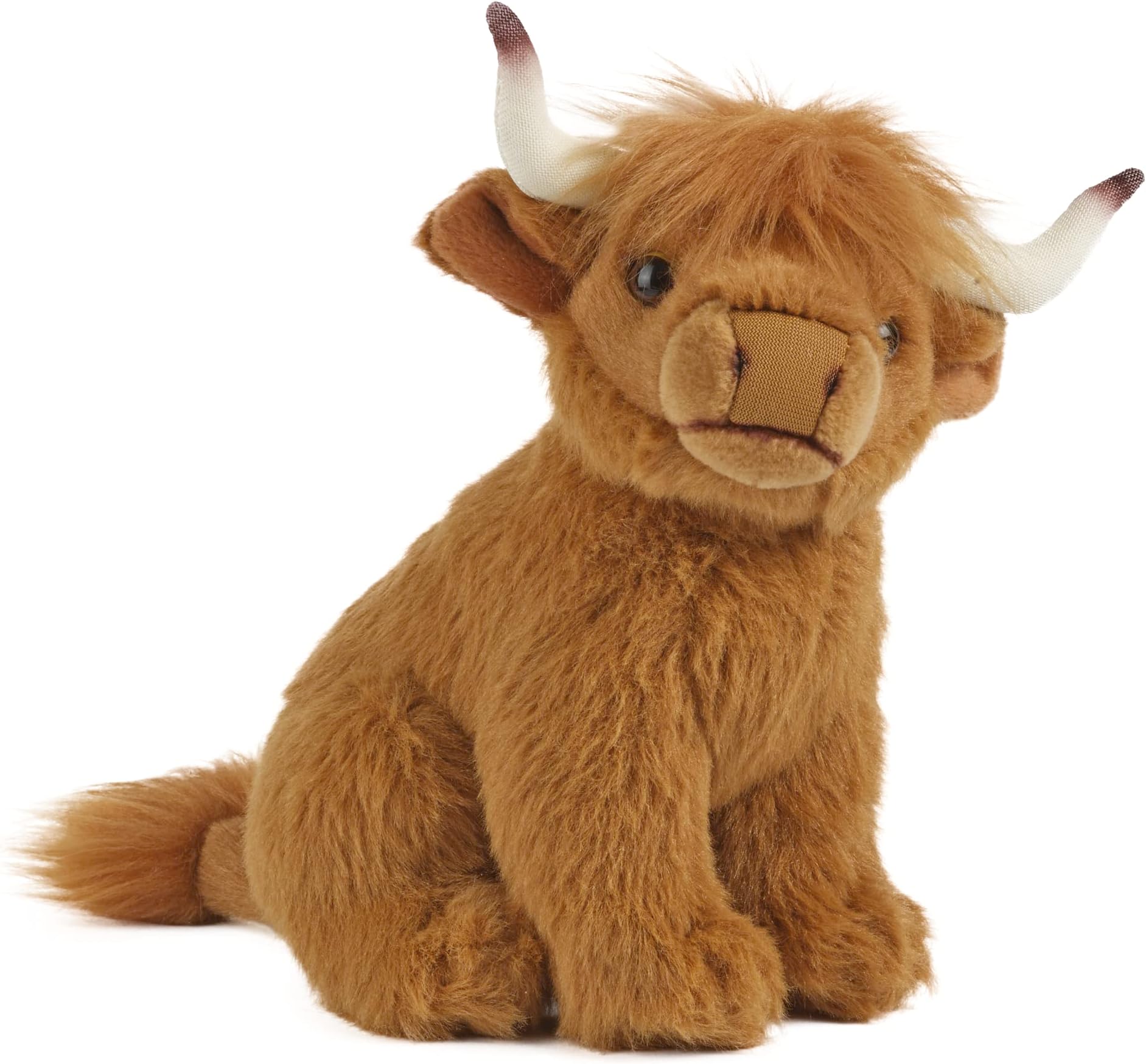Living Nature Small Highland Cow Stuffed Animal | Fluffy Farm Animal | Soft Toy Gift for Kids | 6 inches