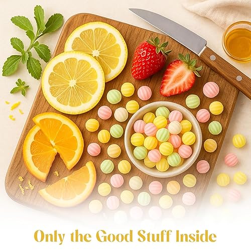 Miniatura 8 de Andy Anand Chocolatier Espirales de caramelo duro sin azúcar, dulces endulzados con stevia sin azúcar, surtido de dulces con cinco sabores