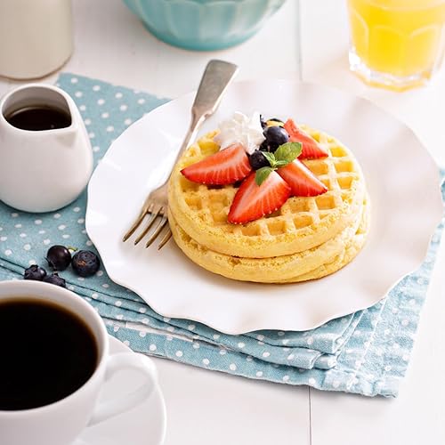 Miniatura 5 de Platos llanos de melamina, juego de 6, platos llanos de melamina 100% de melamina de 9.875 pulgadas para uso diario, irrompibles y ligeros, color