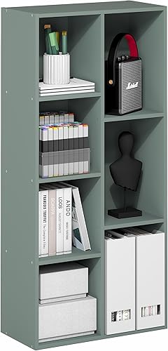 Miniatura 67 de Furinno - Estantería de 5 cubos serie Luder para libros y almacenamiento, color blanco y verde Blanco verde,Pino ámbar,Blackwood,Roble