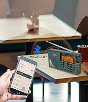 Vista 3 de New Ver Shortwave Radio with Bluetooth, TF Card, Flashlight, Backlit Keys, Digital Recording, Alarm Clock, Sleep Timer, AA & Rechargeable Battery