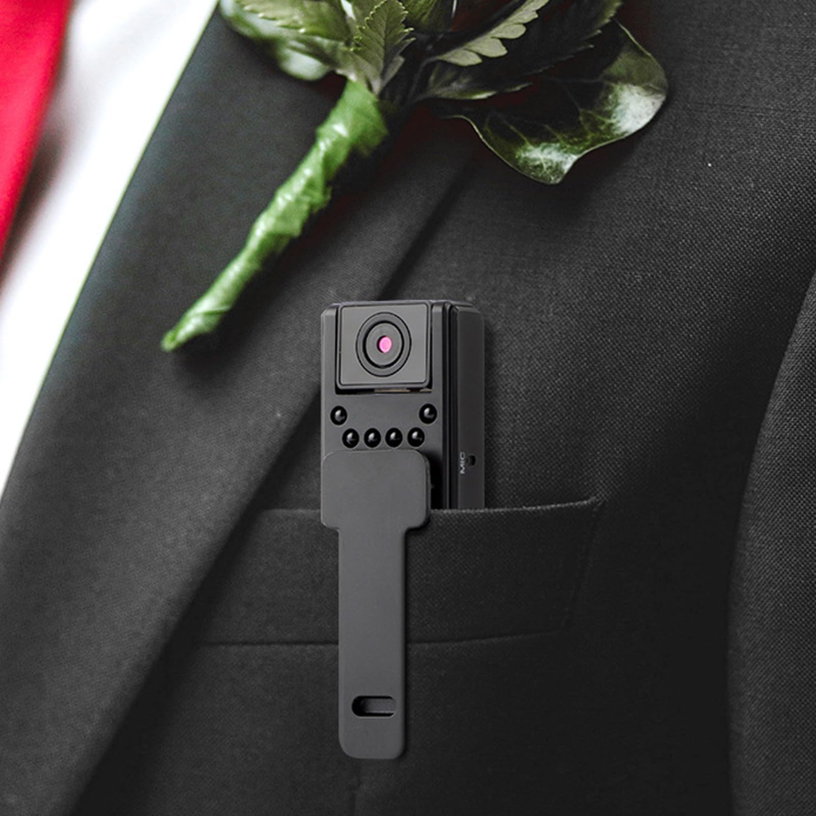 Action camera ad alta risoluzione 1080p con attacco per evidenziare visione notturna e registrazione del ciclo, per sport all'aperto e uso professionale, conferenze, sport all'aria aperta, viaggi, uso
