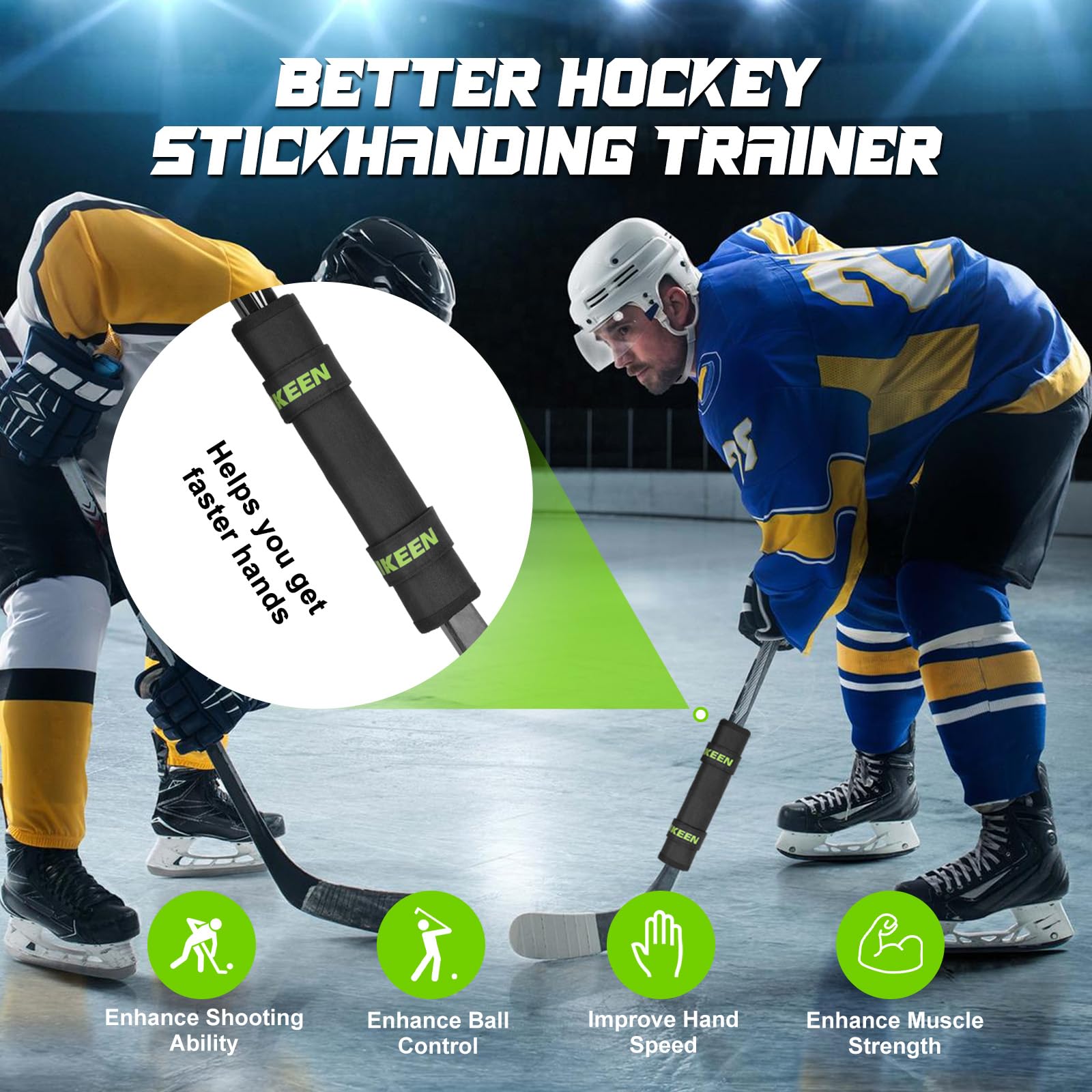 BOOSTEADY Peso Profesional para Palo de Hockey, Ajustable 4-16 Onzas, Entrenamiento Antideslizante