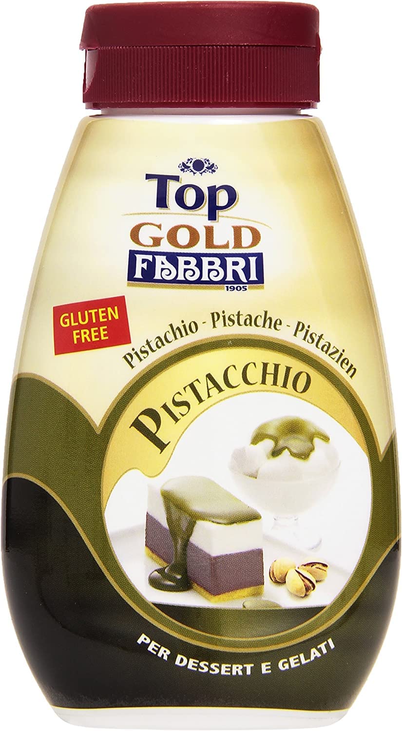 Italian Gourmet Topping Pistacchio - Salsa de pistacho (6 x 200 g) | Crema dolce - Funda para tartas (1,2 kg, 400 g), color verde cremoso