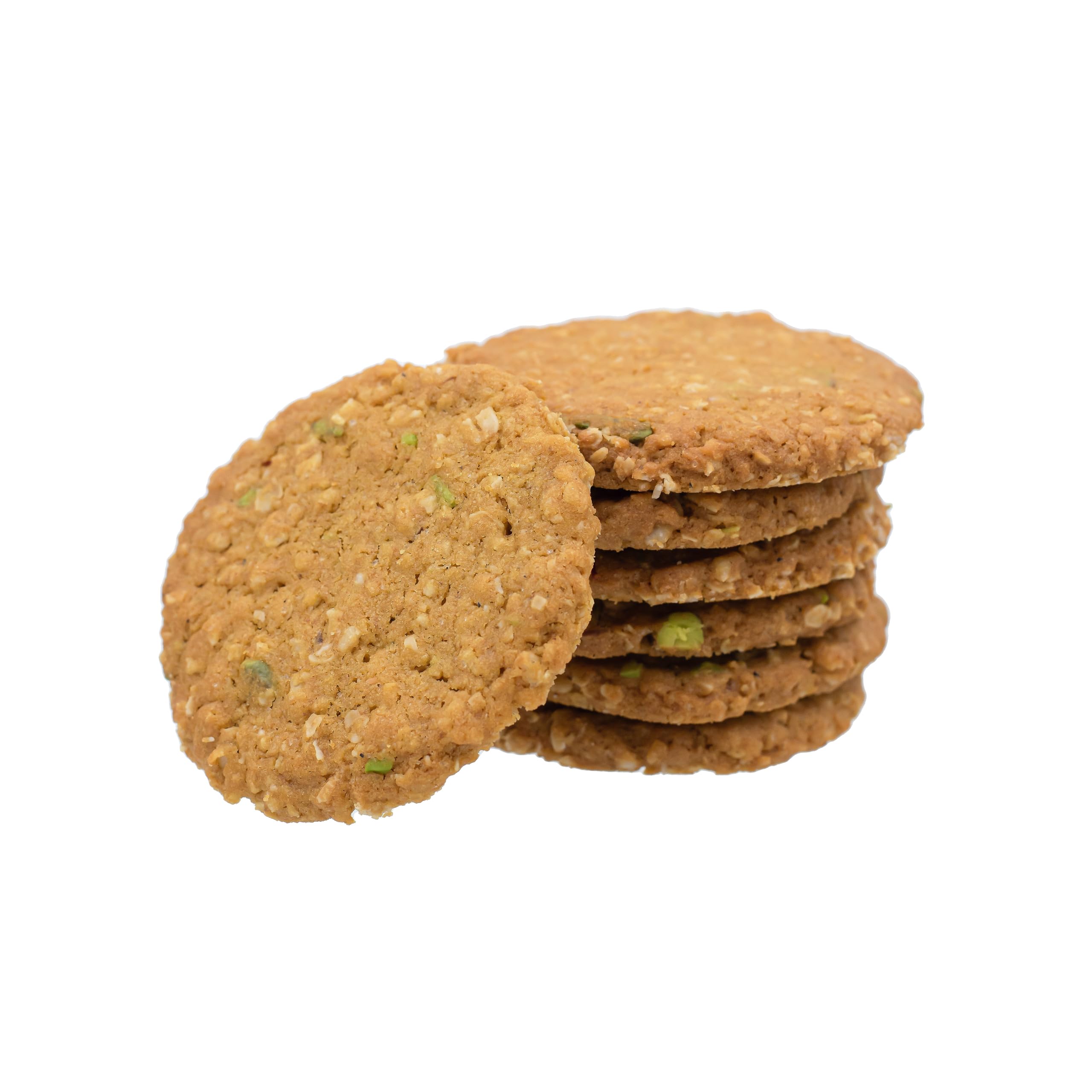 Fore Noon Gluten Free Ragi Jaggery & Kesar Pista Oats Cookies (356 g, Pack of 2) 3