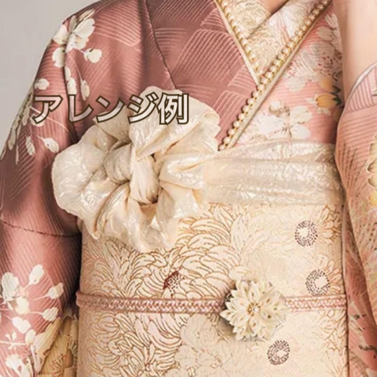 帯揚げ 帯飾り 浴衣 ホワイト 着物 袴 リボン アレンジ 和装 成人式 白