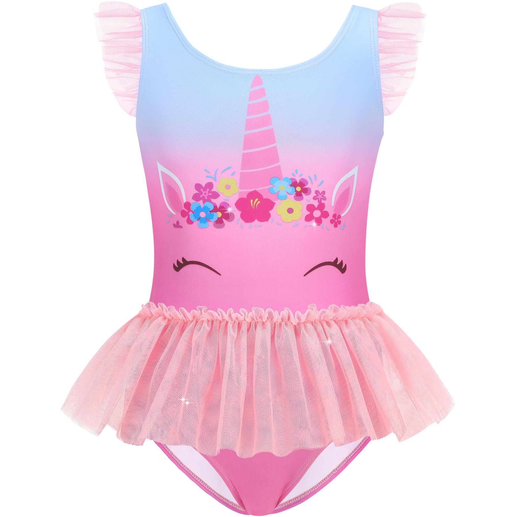 Girls One Piece Swimsuit Cute Princess Bathing Suits Beach Swimwears