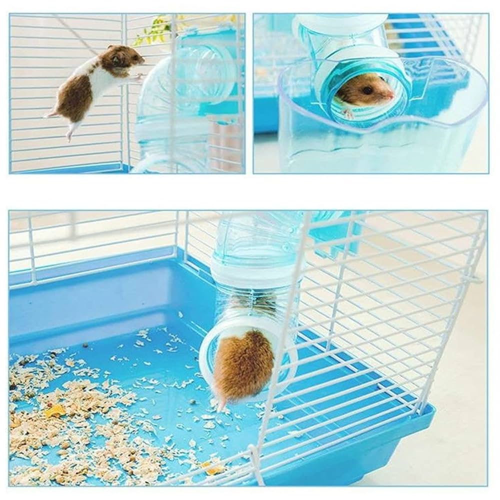 Hamster Toys Besimple Hamster Tube Set, 8 Pack Transparent Curved Pipe Pet Cage Tunnel, DIY Creative Connection Tunnel, External Sports Tube For Mouse, Rat And Hamster Tubes And Tunnels