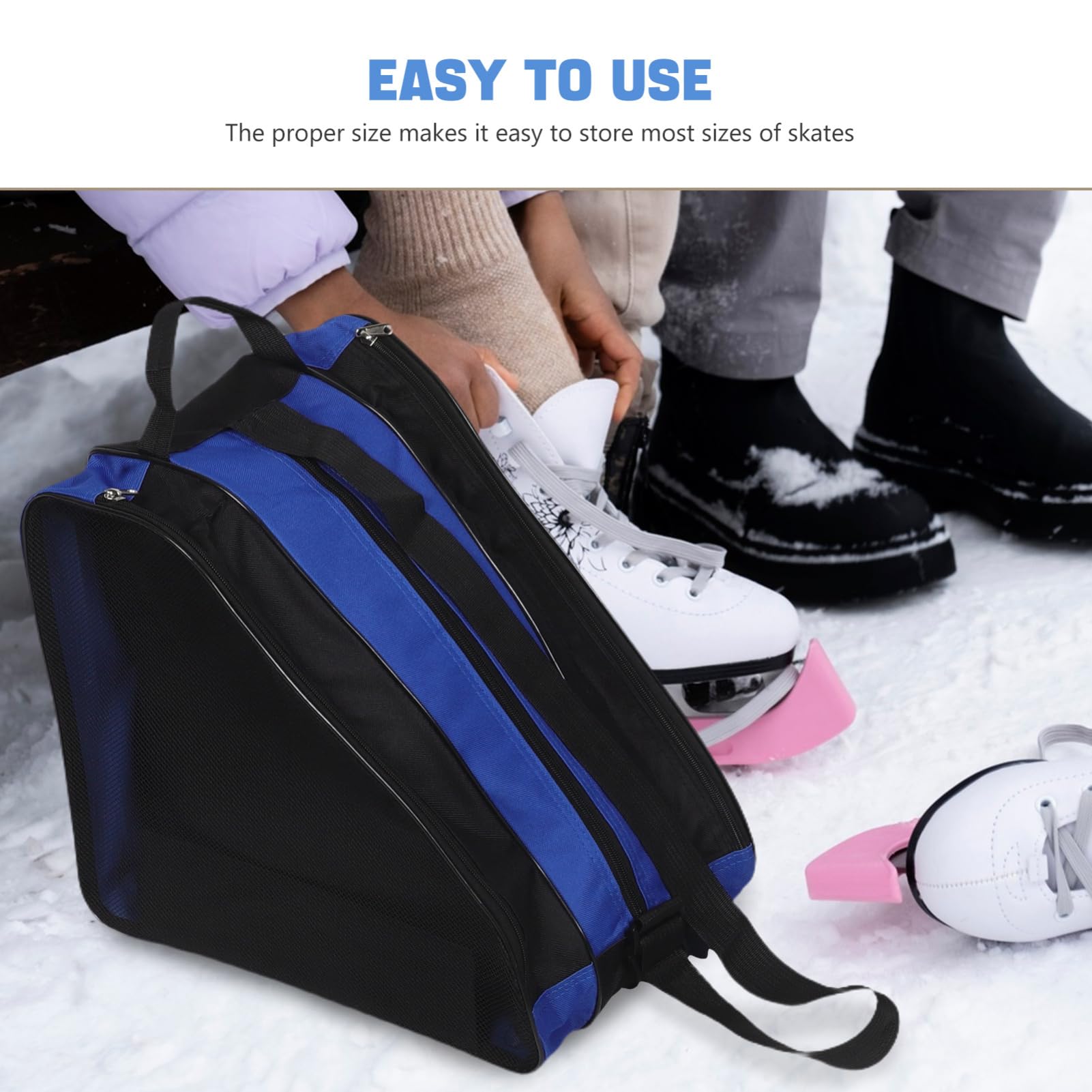BESTonZON Borsa per Pattini a Rotelle 2 Pezzi, Grande Capienza | Tessuto Oxford Resistente alle Intemperie, Tracolla Regolabile e Scomparti Separati, per Bambine