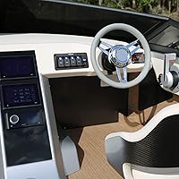 Vista 6 de Nilight Panel de interruptor basculante de 4 posiciones con cargador USB dual de 4.8 amperios, voltímetro, impermeable, 12 V, 24 V CC, calcomanías